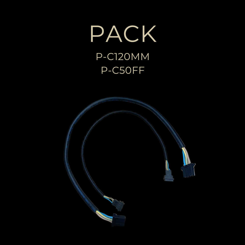 Pack Câble d’Alimentation de Liaison Mâle-Mâle 120 cm + Femelle-Femelle 50 cm - Indoor